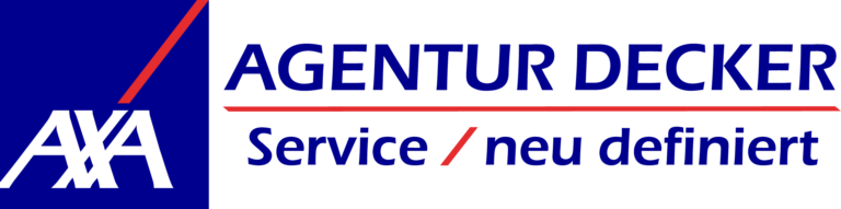Logo AXA Decker blau neu